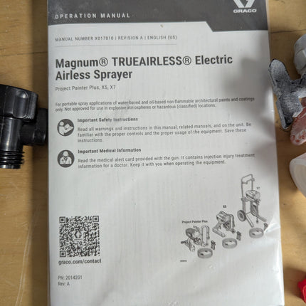 Actual unit: Graco operation manual