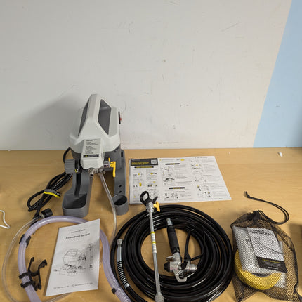 Actual unit: InoKraft NEO paint sprayer with hose, gun and manuals