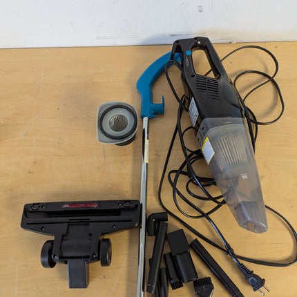 Actual unit: Intercleaner VC-1701A stick vacuum with 8 small attachments
