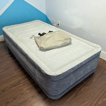 Actual unit: INTEX twin air mattress inflated