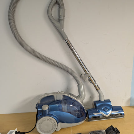 Actual unit: Kenmore 10701 canister vacuum with turbine brush and tools