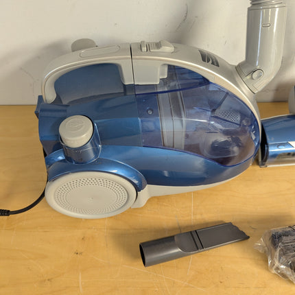 Actual unit: Kenmore 10701 canister vacuum with turbine brush and tools