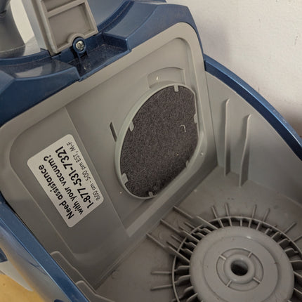 Actual unit: Kenmore 10701 canister vacuum with turbine brush and tools