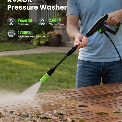 KVAOK W6 electric pressure washer with foam cannon