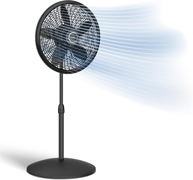 Lasko 1827 18 inch oscillating pedestal fan, black — product image