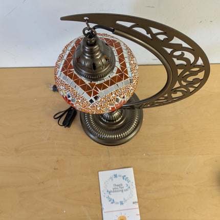 Actual unit: Mozaist mosaic moon table lamp