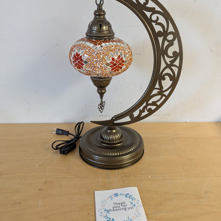 Actual unit: Mozaist mosaic moon table lamp