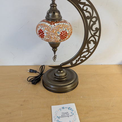 Actual unit: Mozaist mosaic moon table lamp