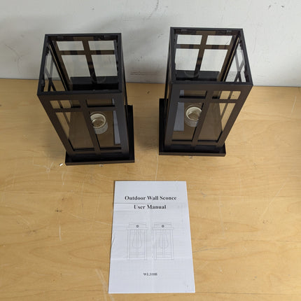 Actual unit: both MYHXQ outdoor wall lanterns with user manual