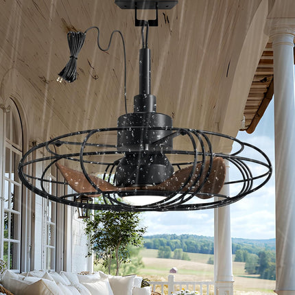 NACATIN 21 inch outdoor ceiling fan with light