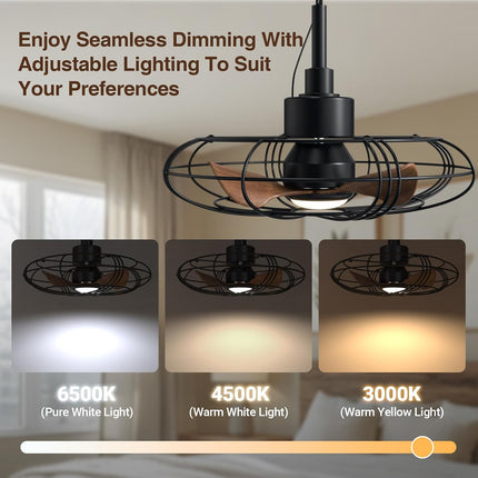 NACATIN 21 inch outdoor ceiling fan with light