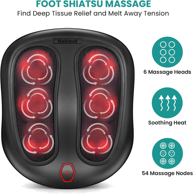 Nekteck shiatsu foot massager with heat