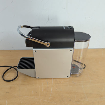 Actual unit: Nespresso Pixie by Breville from the side with removable water tank