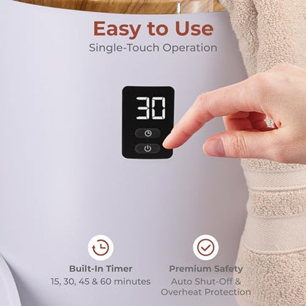 SereneLife Towel & Blanket Warmer Bucket, Towel Warmer for Bathroom, Spa w/Fragr