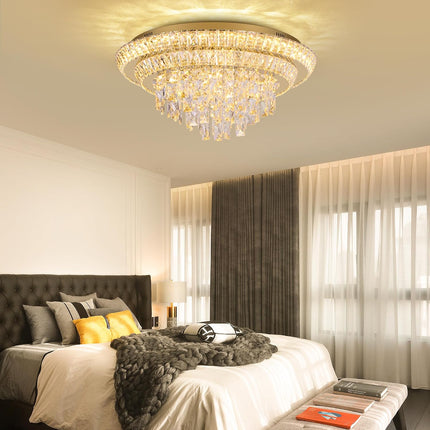 REDSTAR 24 inch crystal flush mount ceiling light, gold