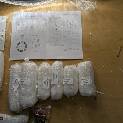Actual unit: REDSTAR 24 inch crystal flush mount light