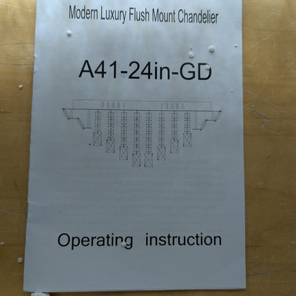 Actual unit: REDSTAR 24 inch crystal flush mount light