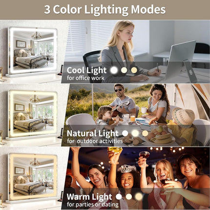 ROLOVE vanity mirror 3 colour lighting modes — product image