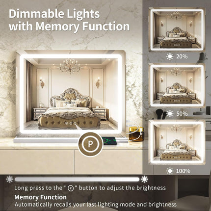 ROLOVE vanity mirror dimmable lights with memory — product image