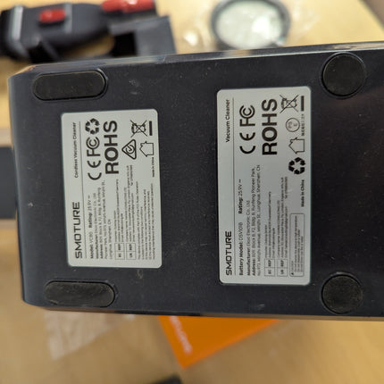 Actual unit: SMOTURE VC80 stick vacuum with attachments (no charger)