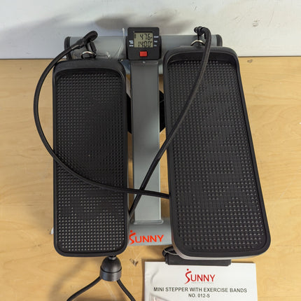 Actual unit: Sunny mini stair stepper NO. 012-S with bands and manual