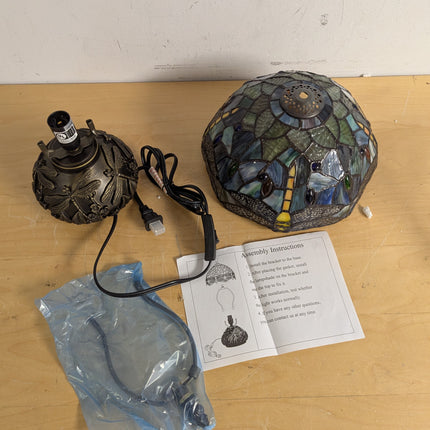 Actual unit: Tiffany lamp base, shade and instructions