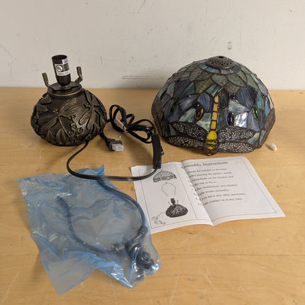 Actual unit: Tiffany lamp base, shade and instructions