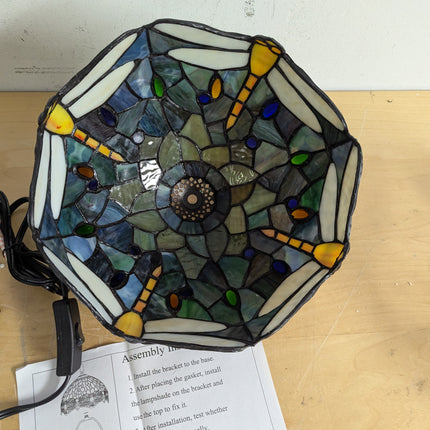 Actual unit: inside of the stained glass dragonfly shade