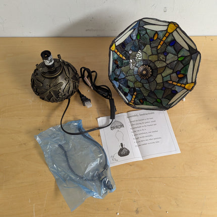 Actual unit: Tiffany lamp base, shade and instructions