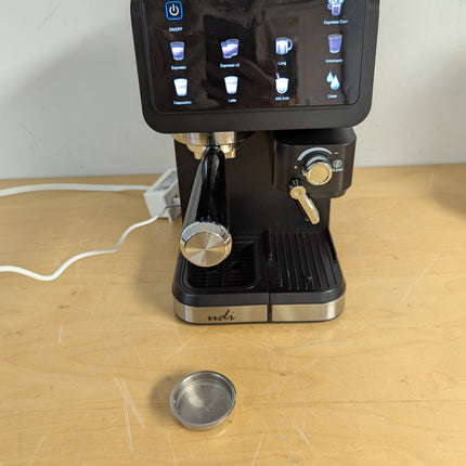 Actual unit: UDI espresso machine with portafilter (no milk tank)