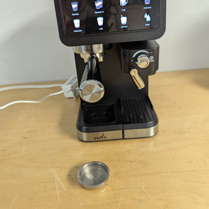 Actual unit: UDI espresso machine with portafilter (no milk tank)