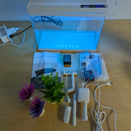 Actual unit: Vehipa 2.4 gallon aquarium kit with accessories