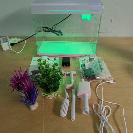Actual unit: Vehipa 2.4 gallon aquarium kit with accessories