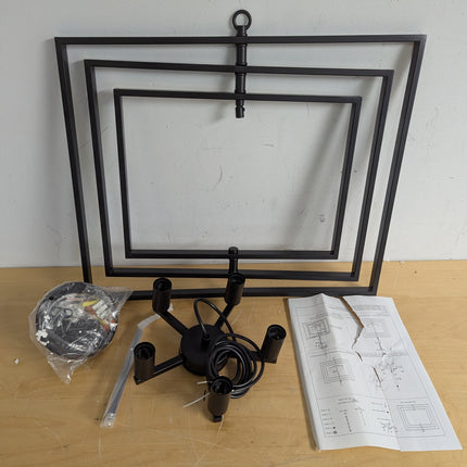 Actual unit: Webfkh chandelier frame, sockets, chain and instructions